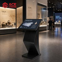 ACEVISION K-type Base Floor Standing Advertising Display 4K Android Digital Signage dengan Layar Sentuh