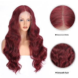 Nouvelle perruque transfrontalière européenne et américaine pour <span class=keywords><strong>femme</strong></span>, 13x4, fabriquée à la machine, en fibre haute température, style naturel, longues boucles ondulées, pour changer de <span class=keywords><strong>coiffure</strong></span> - Product Image 2