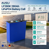 Cellule de batterie prismatique LiFePO4 AUSLI LF280K 3.2V 280Ah Grade A pour système d'alimentation solaire hors réseau 48V, stockage d'énergie et télécommunications