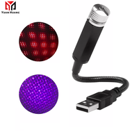 Lampe USB Ciel Étoilé pour Voiture, Lumière d'Ambiance Décorative, Projecteur Laser de Plafond Étoilé, Lumière Ambiante USB pour Voiture Rouge Bleu