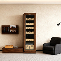 Armoire à cigares à refroidissement thermostatique de grande capacité 800CT Armoire à cigares à cadre en bois Armoire à cigares électronique avec design de mode