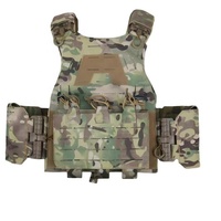 Gilet tactique Falcon à dégagement rapide, léger, adaptable, système de montage laser MOLLE, taille moyenne ajustable, camouflage