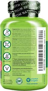 네이처로 60 소프트젤 홀푸드 종합 비타민: 면역력 증진, 십대용 유기농 비건 채식 활성 플라스틱 보충제 - Product Image 2