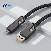 Cable de Carga Multifuncional 4 en 1 para Teléfonos, Auriculares y Relojes Inteligentes, Cable USB Tipo C de Aleación de Zinc Trenzado, PD 60w 100w 240w