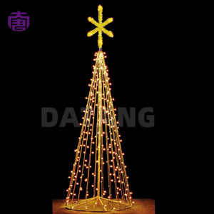 Spiral Cone Christmas Tree with LED <b>Lights</b> Commercial Grade Outdoor Holiday Decor - Product Image 6