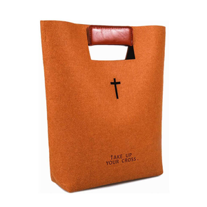 Sac fourre-tout Mofelt grand format style européen pour Bible, en feutre de laine, couleur unie, moderne, multifonctionnel, pour femme, pour l'étude chrétienne quotidienne - Product Image 1