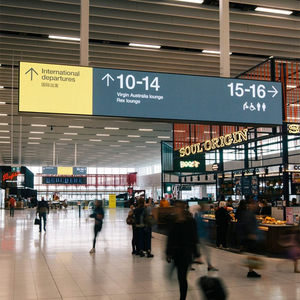 Customized Airport Direction Wayfinder <b>Light</b> Sign Hanging Led Wayfinding Sign <b>Ceiling</b> Signage - Product Image 5