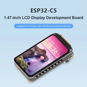 Carte de développement Espressif ESP32-C5, écran LCD de 1,47 pouce, 172×320, 262K couleurs, RISC-V 32 bits, Wi-Fi 6 2,4G/5G, kit IoT 5 LE - Product Image 1
