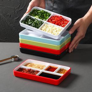 Kaberia Melamine Multi Compartment Condiment Tray For Restaurants And Hotels Dipping <b>Sauce</b> Platter Commercial Use - Product Image 1