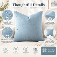 Housse de coussin personnalisée OEM ODM en tissu lavable avec fermeture éclair dissimulée pour la décoration intérieure