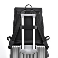 Sac à dos unisexe pour affaires, sac bandoulière et sac à épaule, sacoche pour ordinateur portable, imperméable, doublure en PU polyester, 20L, grande capacité extensible
