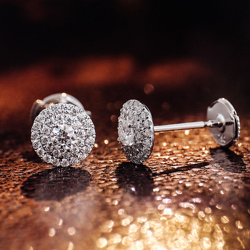 moissanite diamond stud earrings