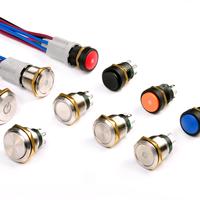Interrupteur à bouton-poussoir momentané autobloquant en acier inoxydable TOOWEI 5A 125VAC
