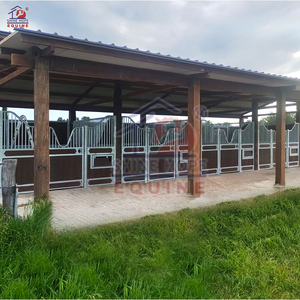 Pannello per Box <span class=keywords><strong>Cavalli</strong></span> da Esterno in Legno di Bambù Interamente Zincato a Caldo per Scuderie Equine - Product Image 2