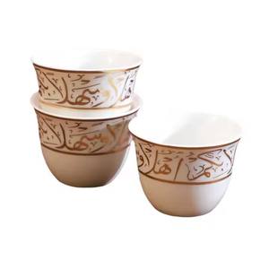 Set da 8 Tazze da Caffè in Stile Arabo Retrò in Ceramica Chiaro di Luna per Tè Nero Turco del Medio Oriente - Product Image 2