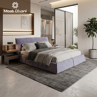 Italienischer Stil Möbel Weiches Wildleder Gepolstertes Doppelbett für Hauptschlafzimmer Luxus Designer Kingsize-Bett