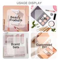 Palette d'ombres à paupières écologiques en kraft recyclé personnalisée, boîte rigide, emballage cosmétique multicolore, boîtes en papier avec fermeture magnétique