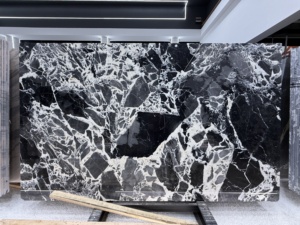 PerfectStone Lussuoso Marmo Nero Calacatta Naturale Spessore 18mm Impermeabile ed Ecologico per Progetti di Cucina e Bagno - Product Image 3