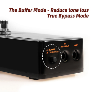 Pedal de <span class=keywords><strong>Guitarra</strong></span> JOYO JF-19 Buffer Tune con Buffer Incorporado, Afinación Precisa, Modo True Buffer, Efectos de Pedal para Bajo Eléctrico - Product Image 4