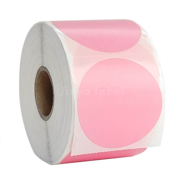Jinya Factory Price 2" Color Circle Direct Thermal Labels Are Great to Use to Create Address Shipping Labels for Packages