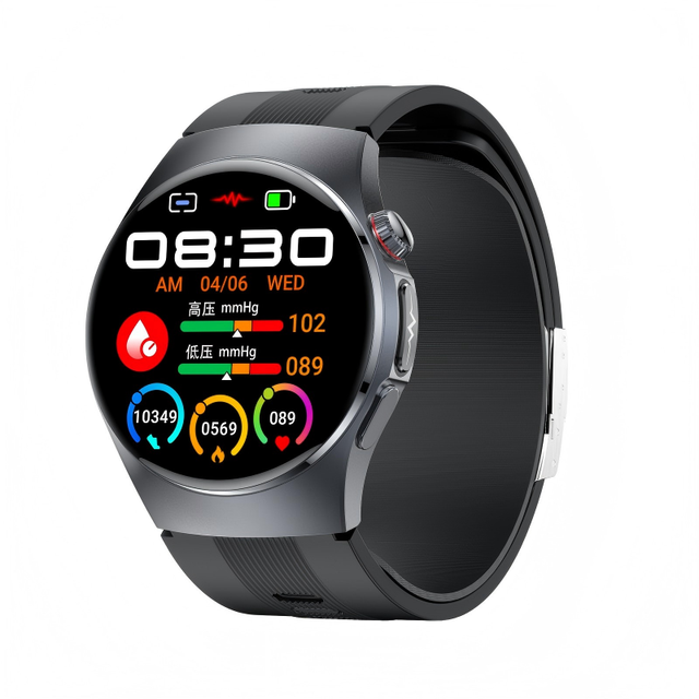 1.56 Inch Round AMOLED Screen Health Smart Watch with Blood Pressure Measuring and AI Heart Health Analysis Report Smart Watch