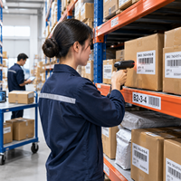 Rouleaux d'étiquettes à code-barres vierges pour usine, autocollants thermiques directes, adaptés à l'entreposage, à la vente au détail et à la gestion des stocks