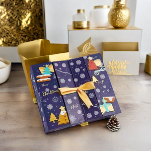 Nuova scatola di visualizzazione cosmetica personalizzata stile calendario dell'avvento lamina d'oro che timbra goffratura opaco laminazione profumo di sparitura - Product Image 6