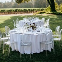Chaise Ghost en Acrylique Transparent Empilable pour Banquets, Dîners, Événements et Mariages – Vente en Gros
