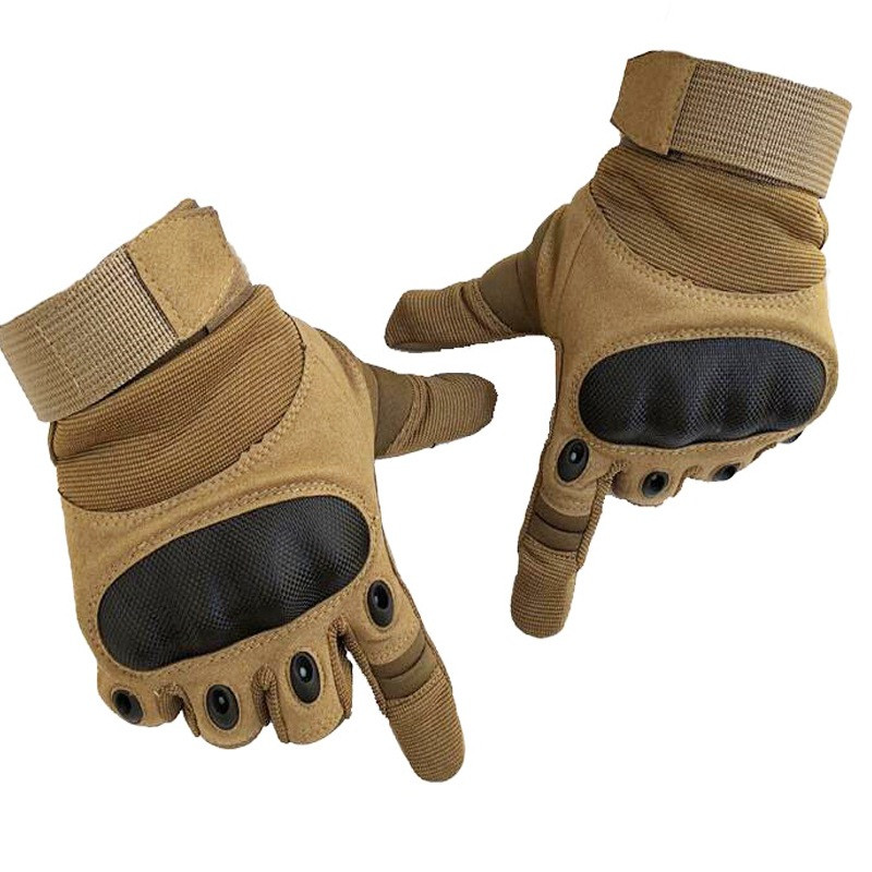 Защитные резиновые кожаные Нескользящие Тактические перчатки с закрытыми пальцами для езды на велосипеде мотоцикле спорта работы