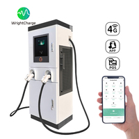 Borne de Recharge Publique pour Véhicules Électriques DC 80kW CCS1 CCS2 GBT Nouvelle Écran Tactile LCD Intelligent Livraison Rapide Conception Modulaire Hôtel Resort WrightCharge