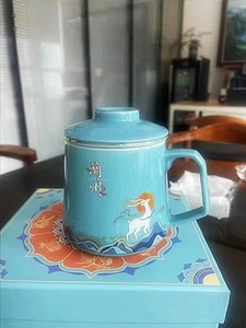 Hot Christmas Gift <b>Set</b> <b>Cup</b> <b>Set</b> 300ml Ceramic Elk Christmas <b>Cup</b> <b>Set</b> Coffee Mug Lid and Spoon <b>Tea</b> <b>Cup</b> Gift Box for Home Office - Product Image 2