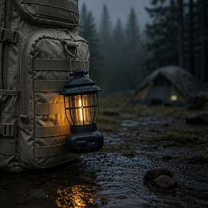Lightweight Compact Chrome Handle Hanging LED Camp <b>Lantern</b> Backpacking Gear for Canopy, Tree Branch and RV Trip with 300 Lumens. - Product Image 6