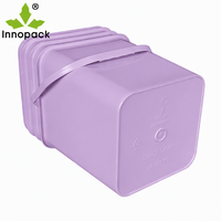 Seau carré en plastique de qualité supérieure, 5 gallons (20 litres), de qualité alimentaire, avec couvercle et poignée
