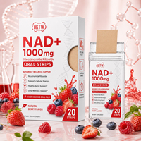 Bandes buccales personnalisées NAD+ 1000mg à dissolution rapide avec CoQ10 pour le métabolisme énergétique – Complément alimentaire en marque blanche