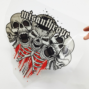 Tùy chỉnh sọ đầu thiết kế T-Shirt màn hình in chuyển sẵn sàng-to-press PVC bù đắp dtf truyền nhiệt in ấn - Product Image 3