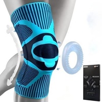 Genouillère de compression intégrale personnalisée avec logo OEM, stabilisateur latéral, support en polyester et coton, protection complète pour