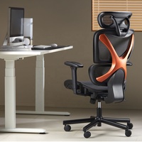 Support dorsal SpineX Chaise d'ordinateur de bureau ergonomique à dossier haut pivotant avec accoudoir 3D réglable en hauteur