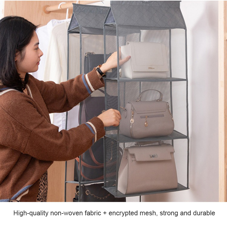 Faltbarer Handtaschen-Organizer fr Kleiderschrank, staubdicht & modern