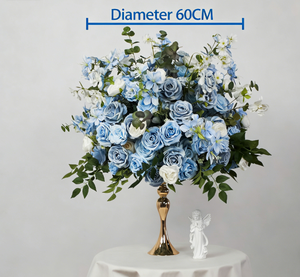60cm Blue Green Silk Modern Plant Flower Ball Wedding Table Decoration Stage <strong>Background</strong> Placement Simulated Flowers - Product Image 5