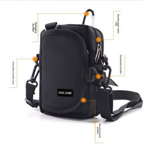 Durable Waterresistant Phone <b>Pouch</b> <b>for</b> <b>Men</b> Belted Waist Bag Vertical Style - Product Image 4