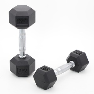 Bán buôn tập thể dục Yoga đen cao su HEX quả tạ đặt cho nhà phòng tập thể dục & Thương mại thiết lập trọng lượng Khoan Dung +/- 1.5% - Product Image 1