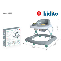Kidilo Nouveau Modèle Anti-O-Leg Baby Walker 3 en 1 Poussette Multifonctionnelle Cadre en Plastique Vente en Gros