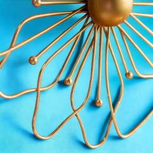 Gold Metal <b>Wall</b> Decor Set of 3 Floral <b>Flower</b> <b>Wall</b> Art for Living Room Bedroom Elegant Decorative Hanging Sculpture - Product Image 5