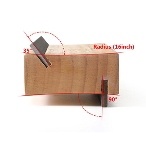 Muspor Lime de nivellement de frettes de <span class=keywords><strong>guitare</strong></span> 2-en-1 et outil de chanfreinage double angle 35/90 degrés (avec courbure) en bois d'olivier et acier au carbone - Product Image 3