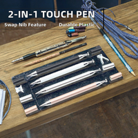 Pena Stylus Kapasitif Pasif Nirkabel JMETEC JM-pen-2 Bahan Plastik ABS 2-in-1 untuk Tablet & Ponsel, Ujung Pena Dapat Diganti, 14cm, Laris Terjual