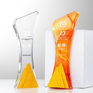 Nouveau Trophée en Cristal Thème Montagne Personnalisé pour Compétition Modèle de Gestion de l'Équipe, <span class=keywords><strong>du</strong></span> Personnel Exceptionnel, de la <span class=keywords><strong>Chambre</strong></span> Commerciale <span class=keywords><strong>et</strong></span> de l'Assurance Entraînement - Product Image 2