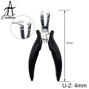 10pcs Dei Capelli Pinze Punta a forma di U <span class=keywords><strong>Microring</strong></span> Estensione Dei Capelli Pinza per Looping Capelli Colla Rimuovere Strumenti di Serraggio - Product Image 4