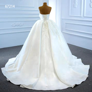 Jancember ARSM67214 abito da sposa in <span class=keywords><strong>raso</strong></span> lungo da donna <span class=keywords><strong>bianco</strong></span> abito da sposa - Product Image 6