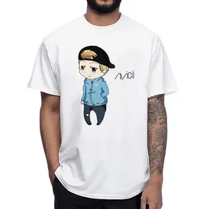 Popular style one Rock band DJ Avicii mens gym t shirt white t shirts in bulk t-shirt print