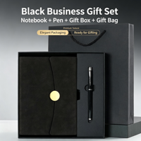 Coffret Cadeau d'Entreprise Personnalisé Rayron avec Logo, Carnet A5 en PU, Stylo Métallique, Recharges, Élégant Coffret Cadeau, Sac en Papier Promotionnel